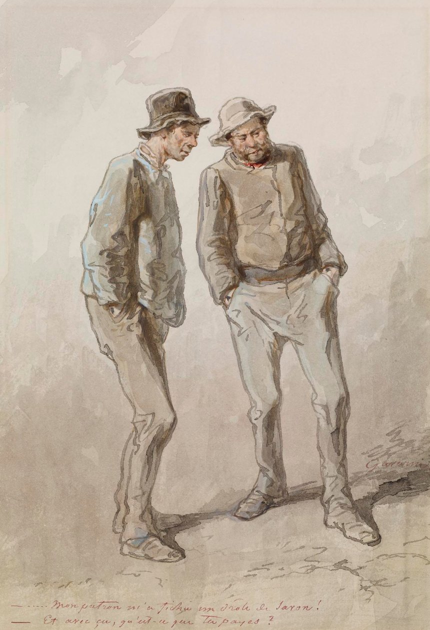 Twee boeren door Paul Gavarni