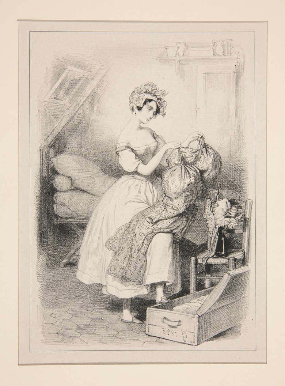 Een zolderkamer was haar paleis... (An Attic Was Her Palace...) door Paul Gavarni