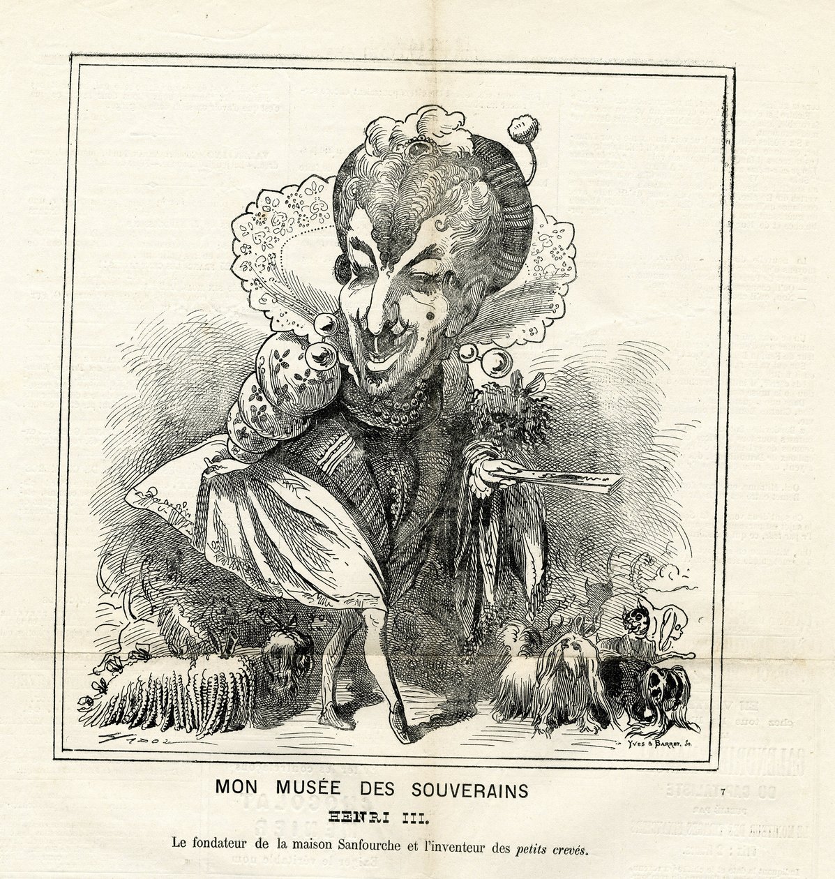 Illustratie van Hadol (1835-1875) in Le Charivari door Paul Hadol