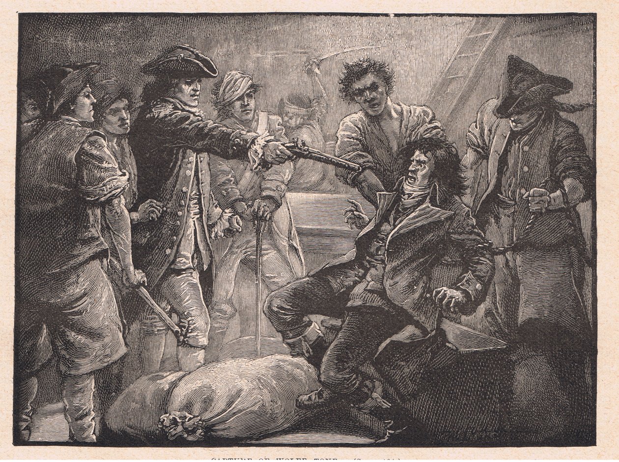 Gevangenneming van Wolfe Tone AD 1798 door Paul Hardy