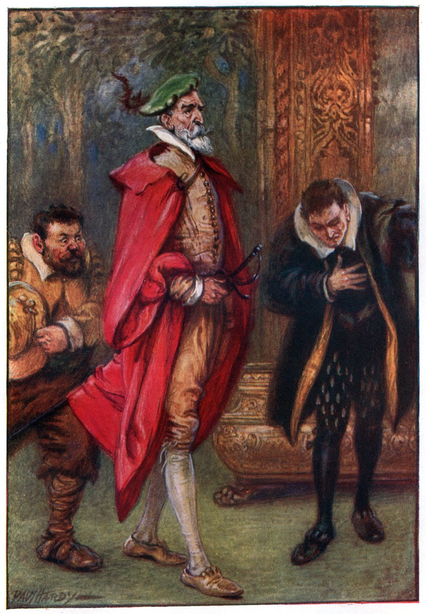 Zo uitgerust ontmoette hij de landgoedkamer, illustratie uit 