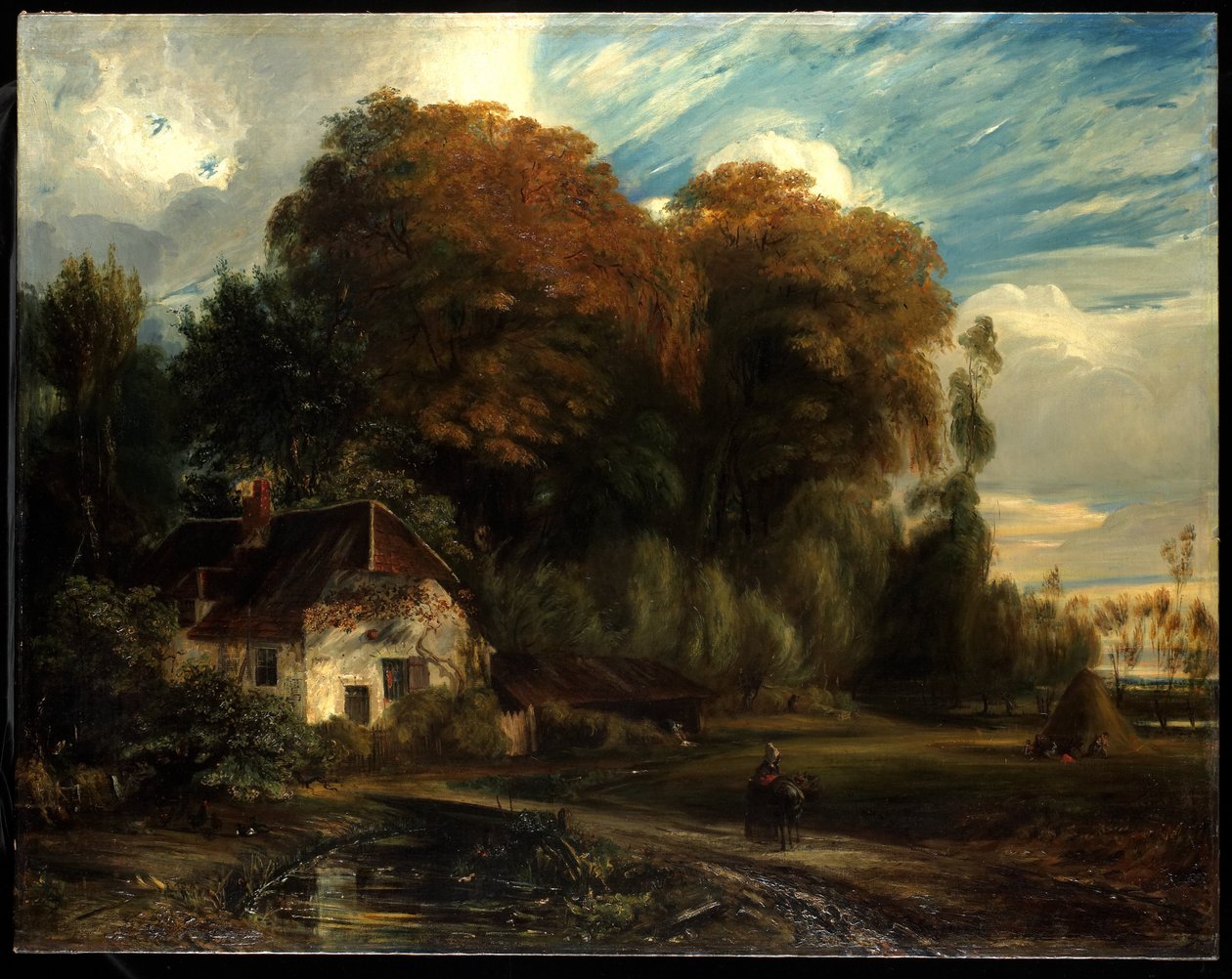 Huisje van de opzichter in het bos van Compiègne door Paul Huet