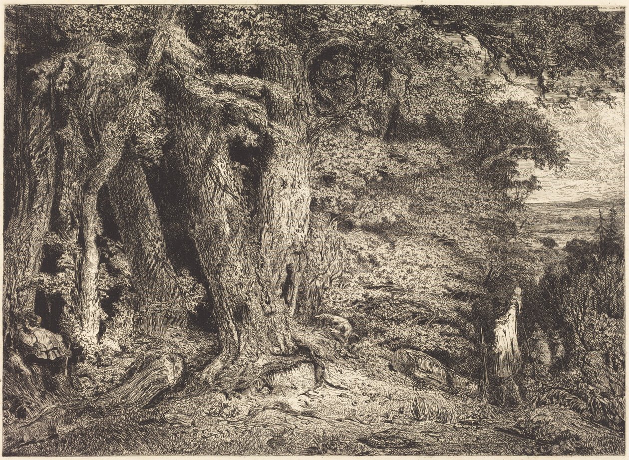 Ingang van het bos door Paul Huet