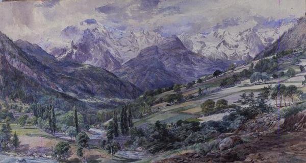 Een Alpenzicht door Paul Jacob Naftel