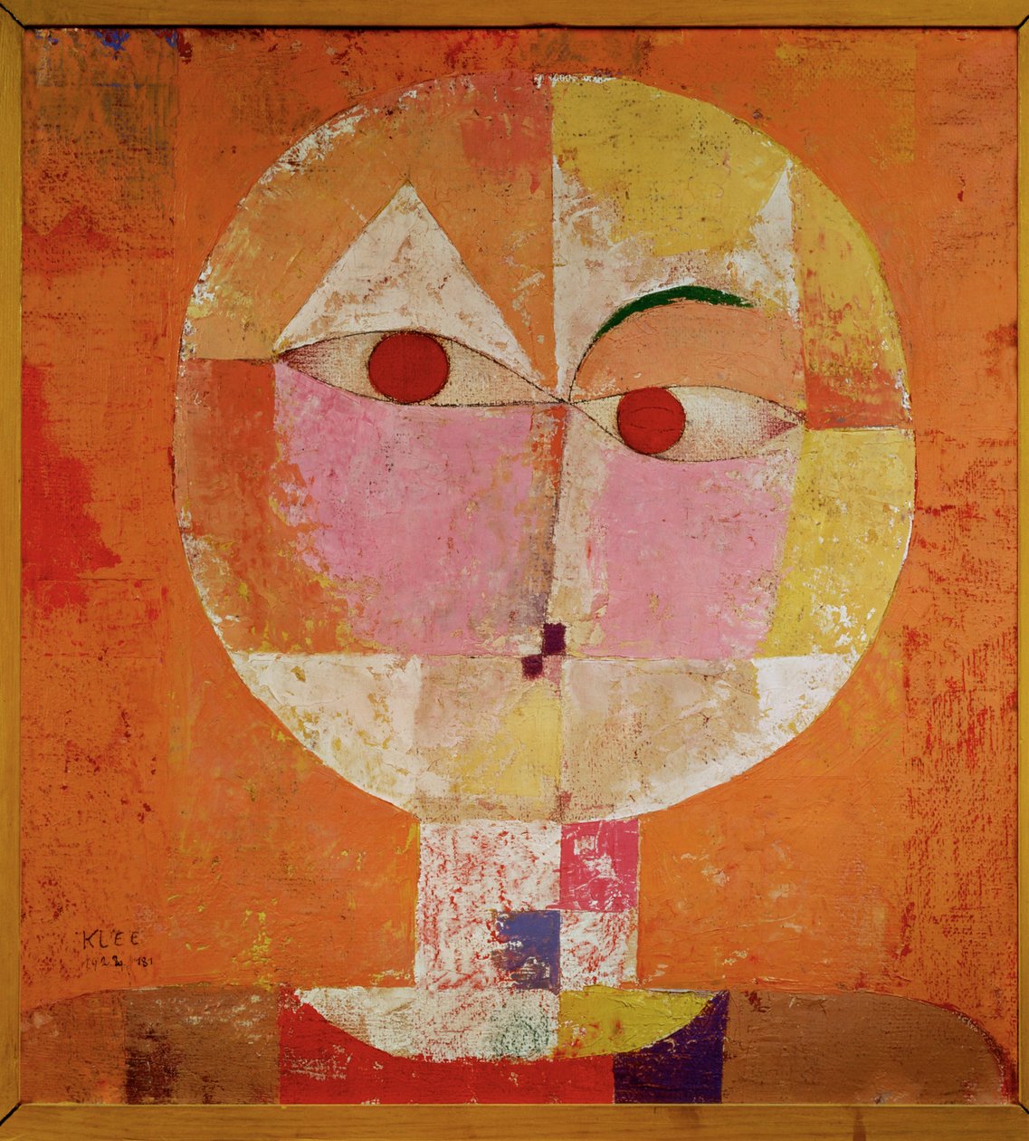 Een kleine oude man (schilderij op canvas) door Paul Klee