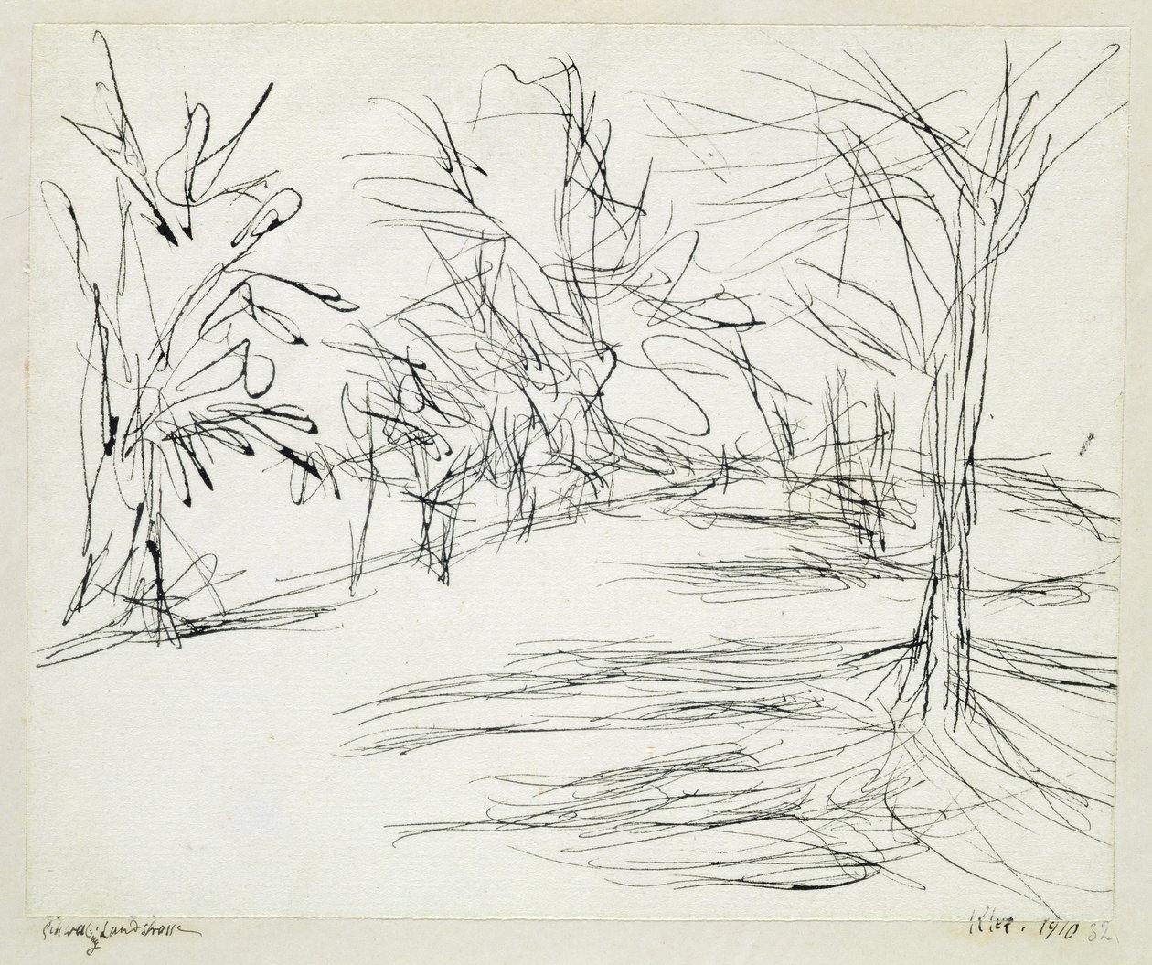 Landweg naar Schwaing door Paul Klee