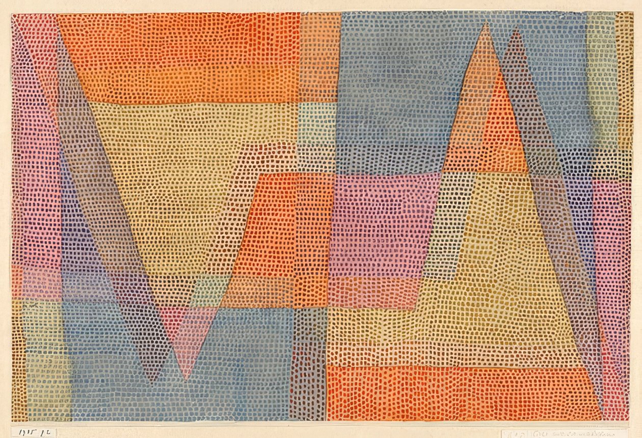 Het licht en de scherpte. 1935, 102 (P 2) door Paul Klee