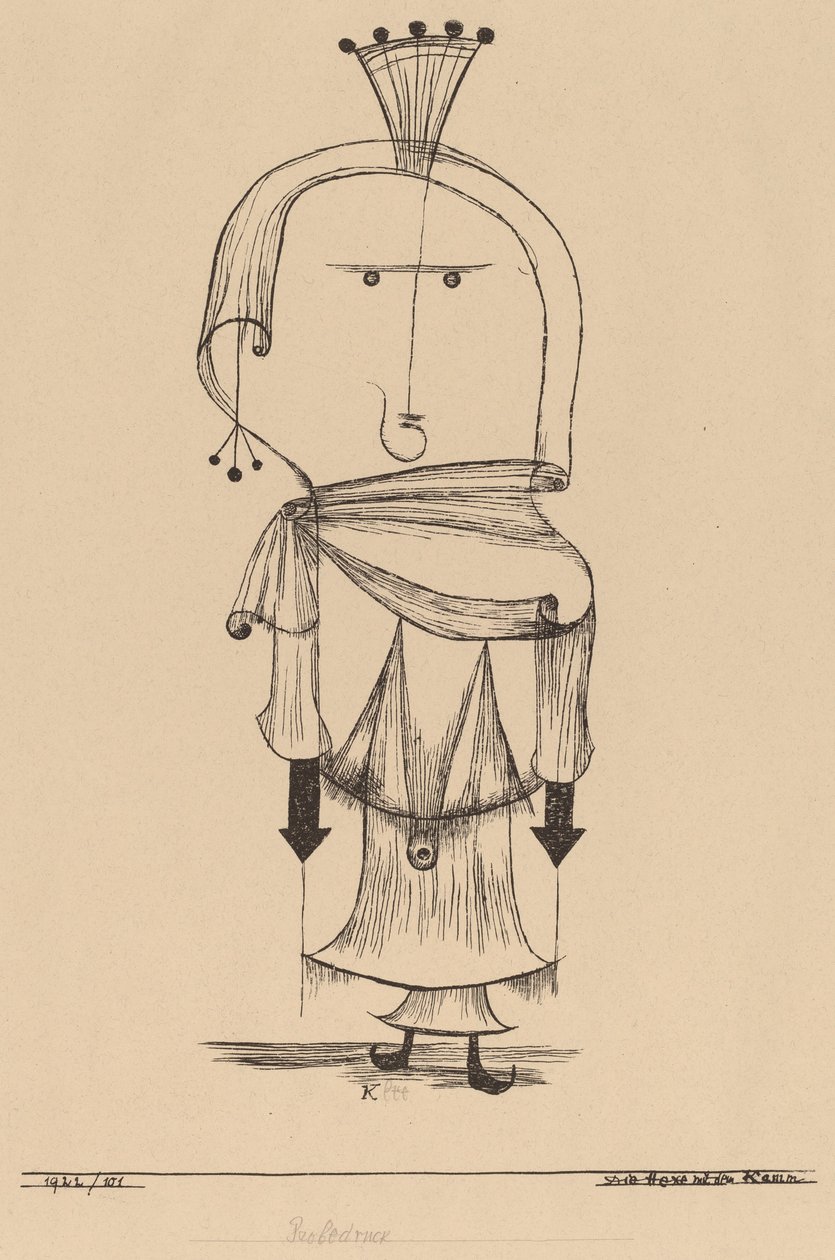 De Heks met een Kam door Paul Klee
