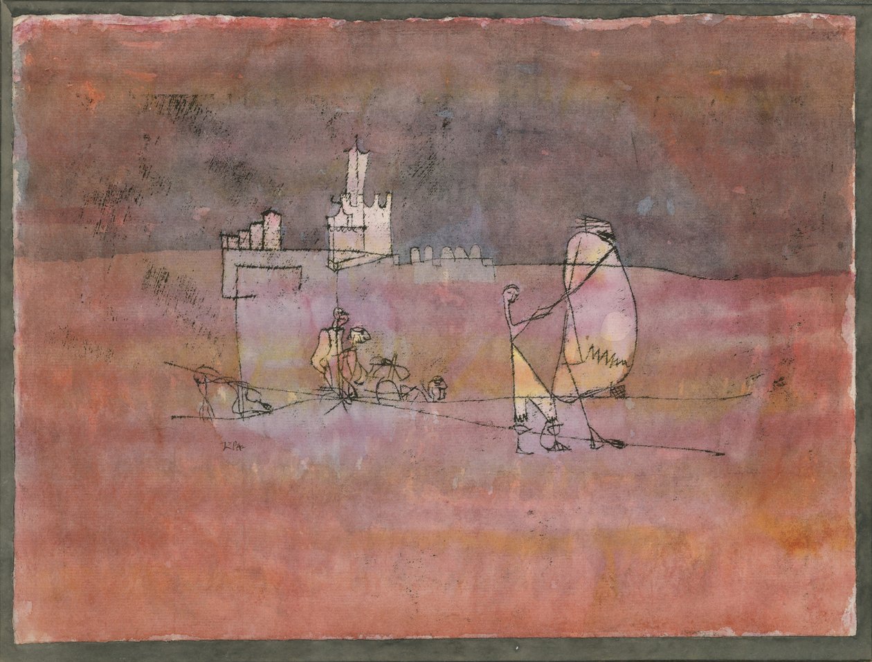 Episode voor een Arabische stad, 1923 door Paul Klee