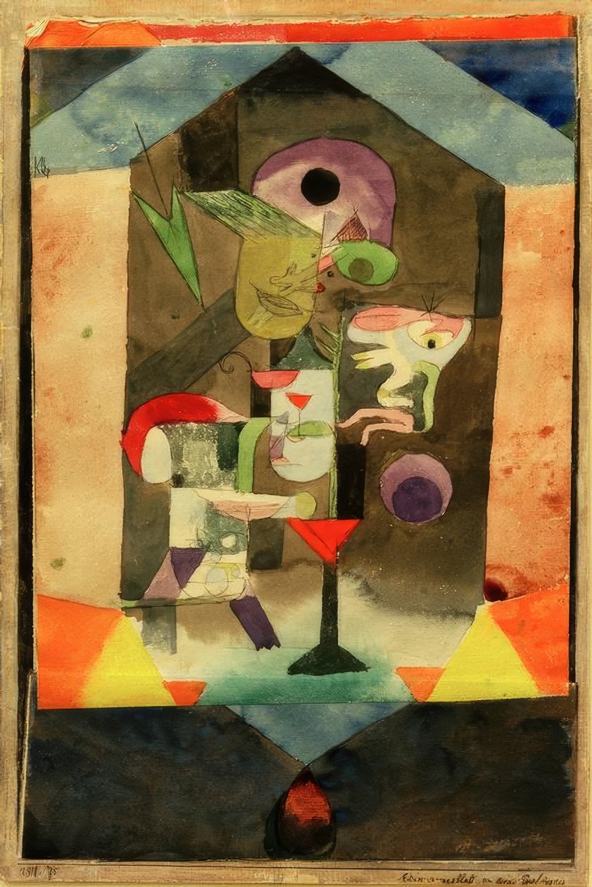 Herinneringsbeeld aan een conceptie door Paul Klee