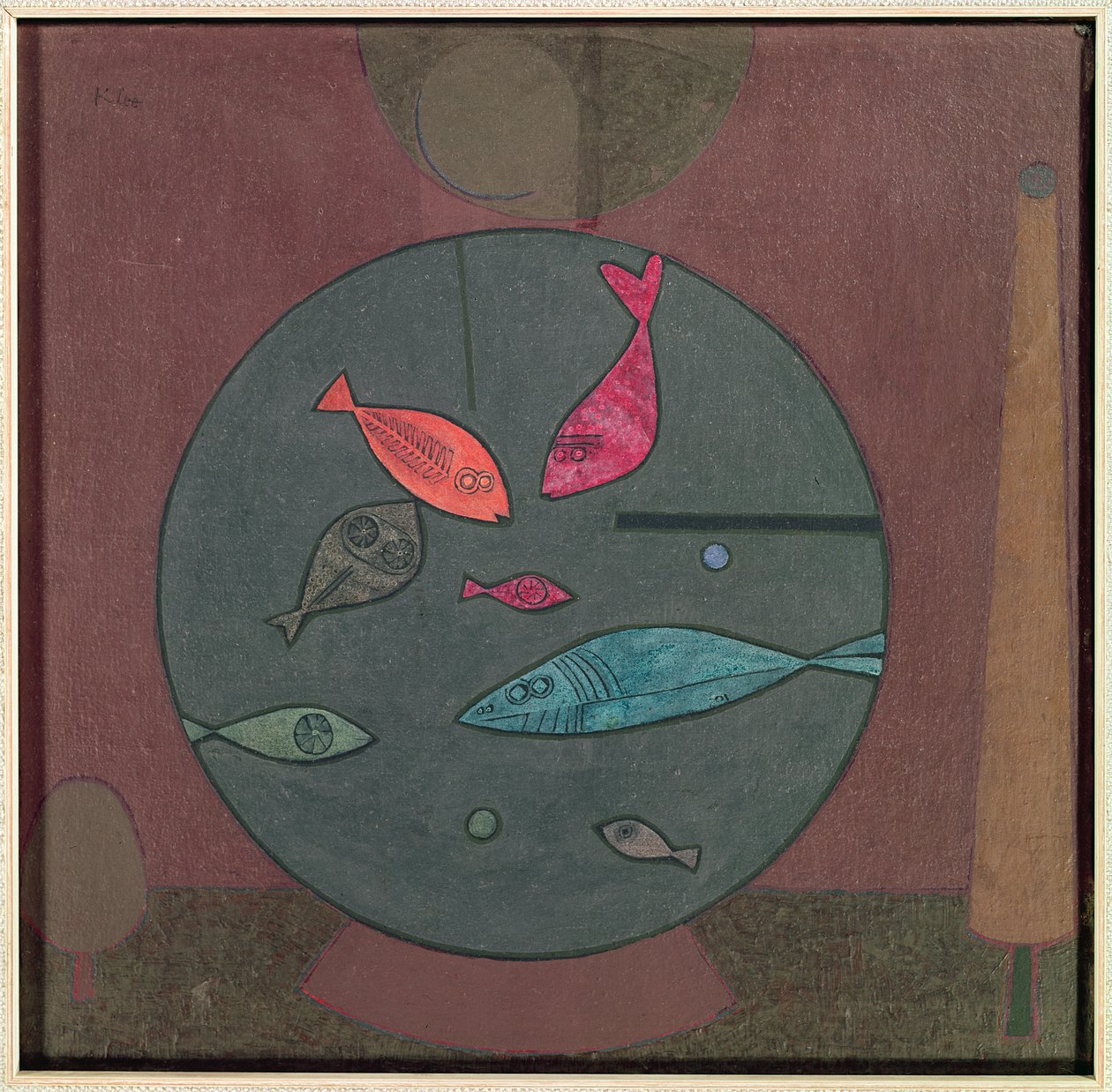 Vissen in een cirkel door Paul Klee