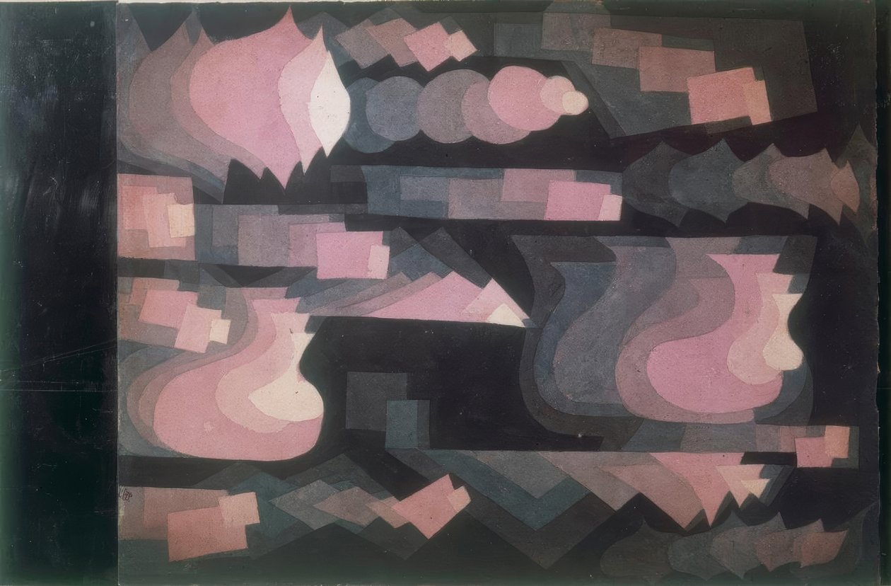 Fuga in rood door Paul Klee