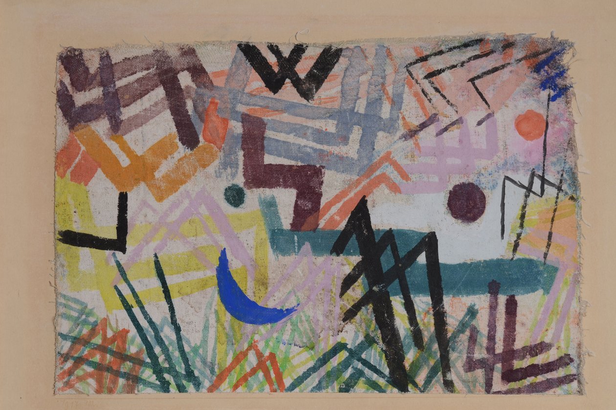 Spel van de krachten van Lech landschap door Paul Klee