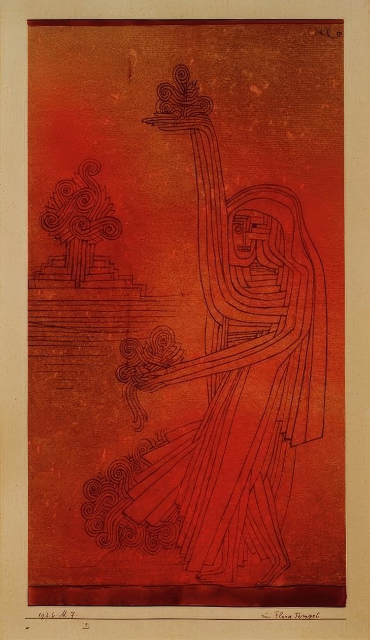 In de Flora Tempel door Paul Klee