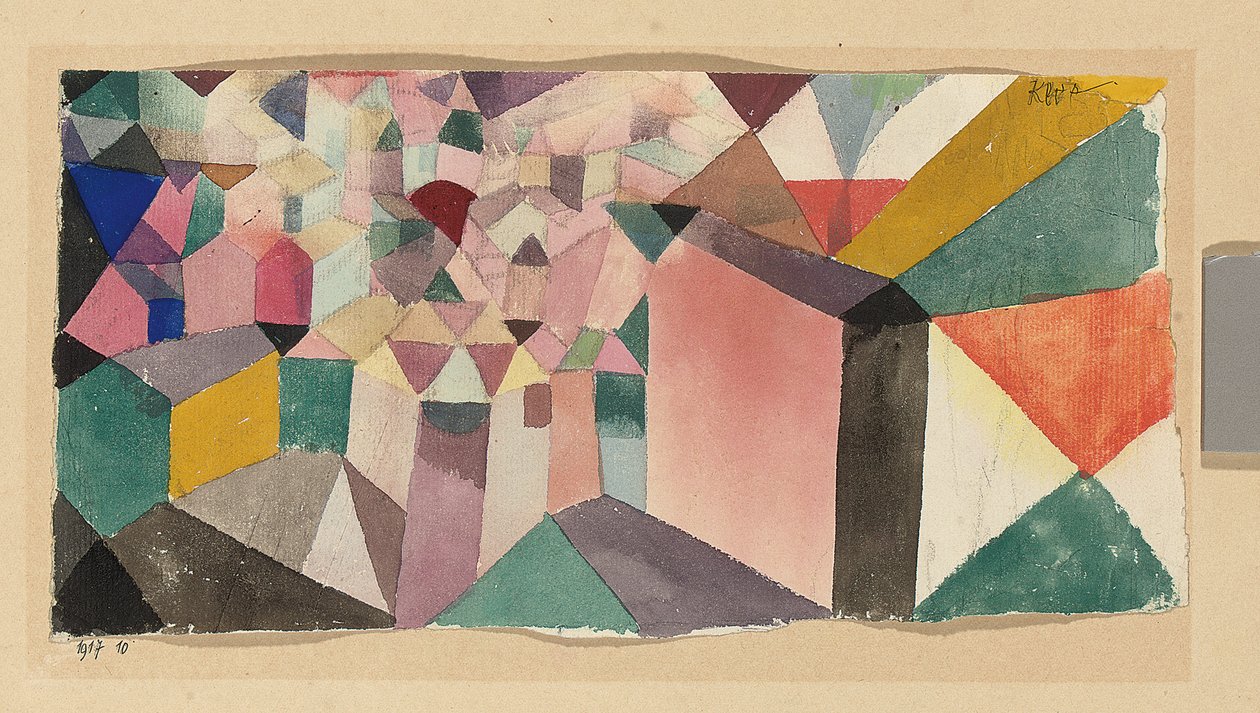 Inzicht in een stad door Paul Klee