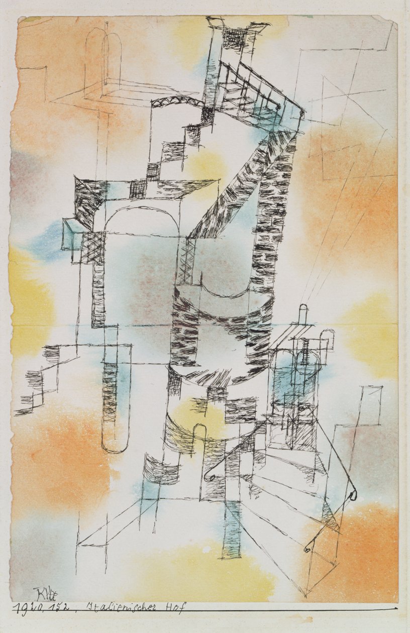 Italiaanse Binnenplaats door Paul Klee