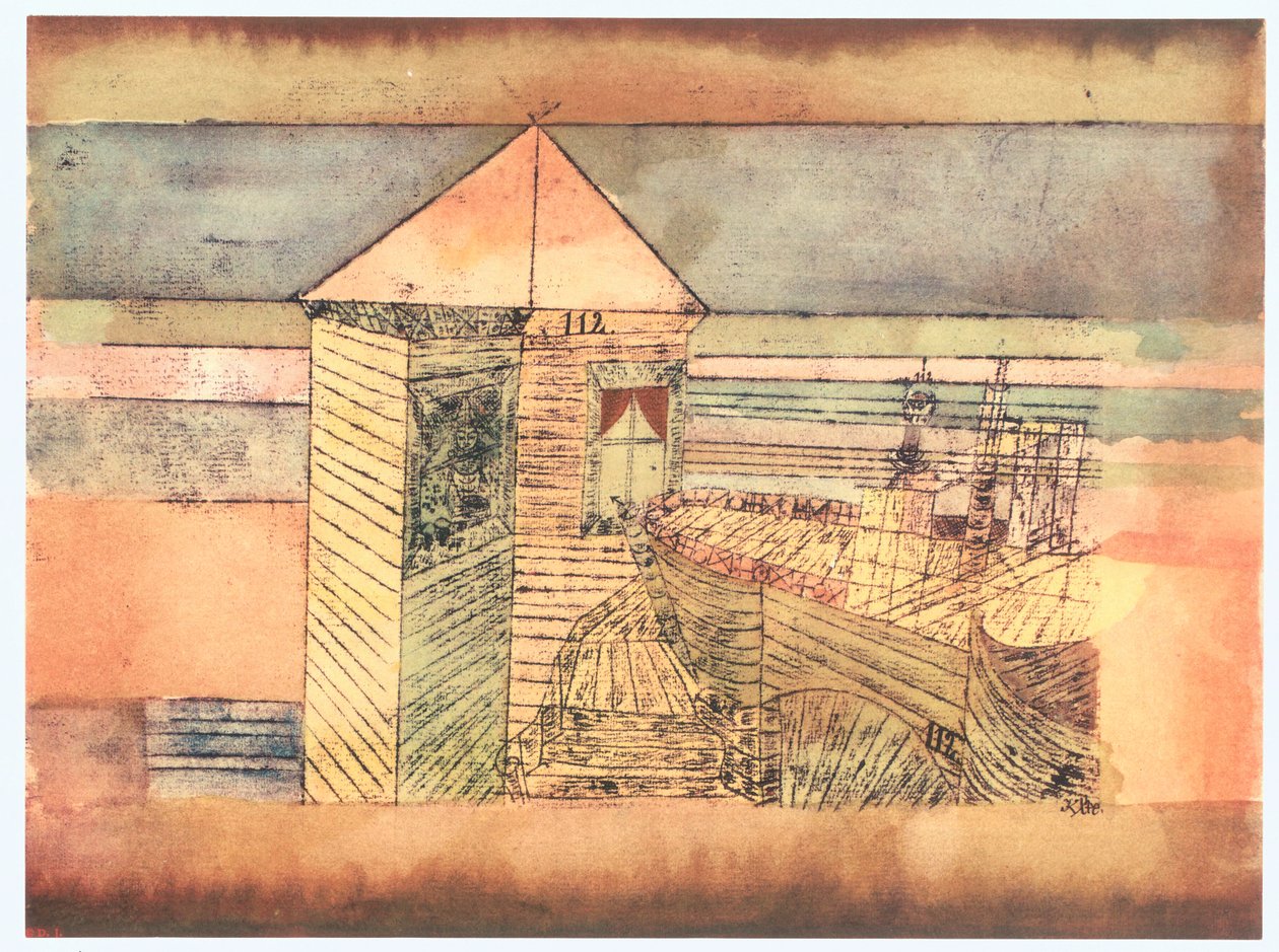 Wonderbaarlijke landing, of " 112 " (gravure) door Paul Klee