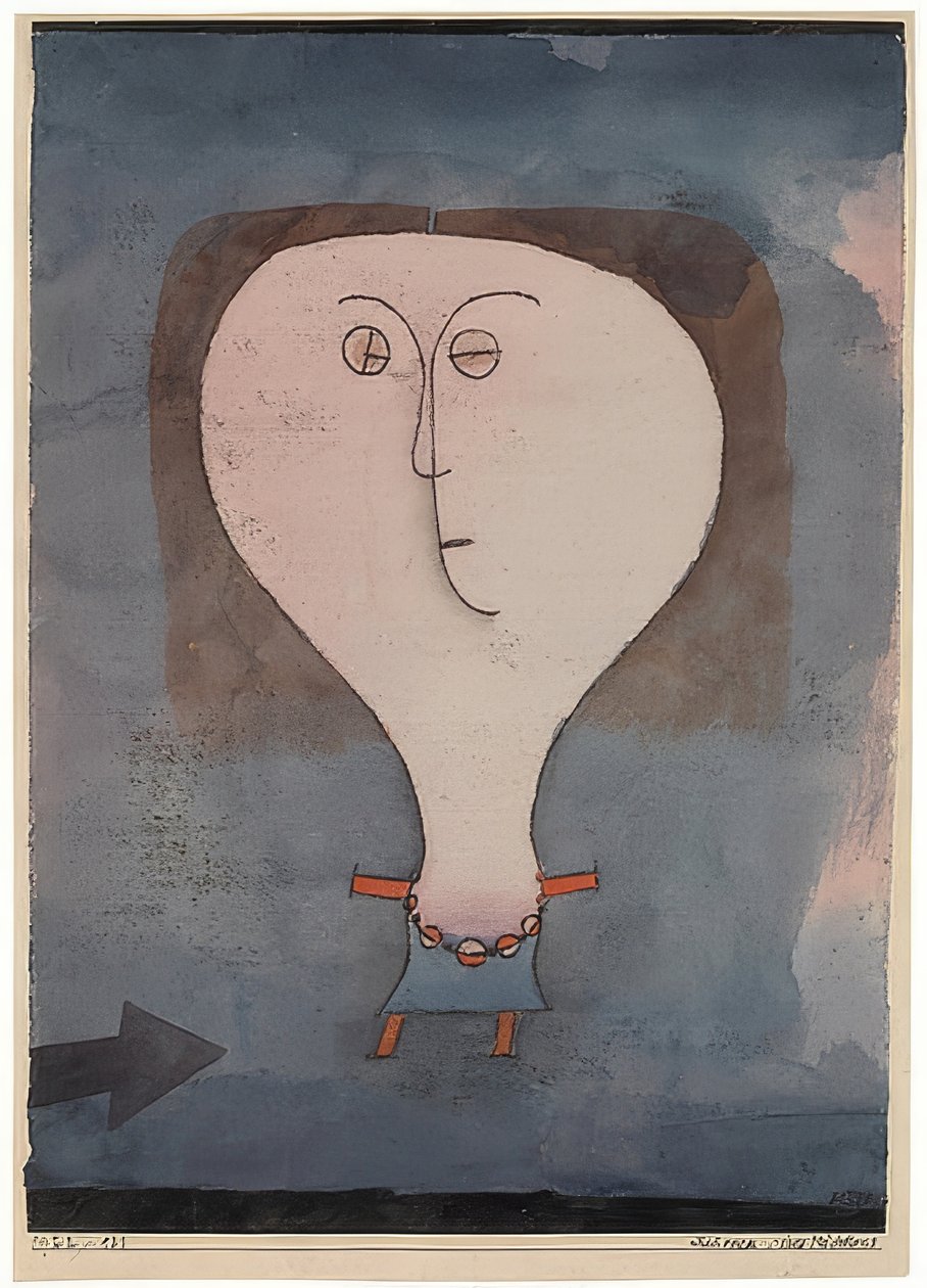 Schrik van een meisje door Paul Klee