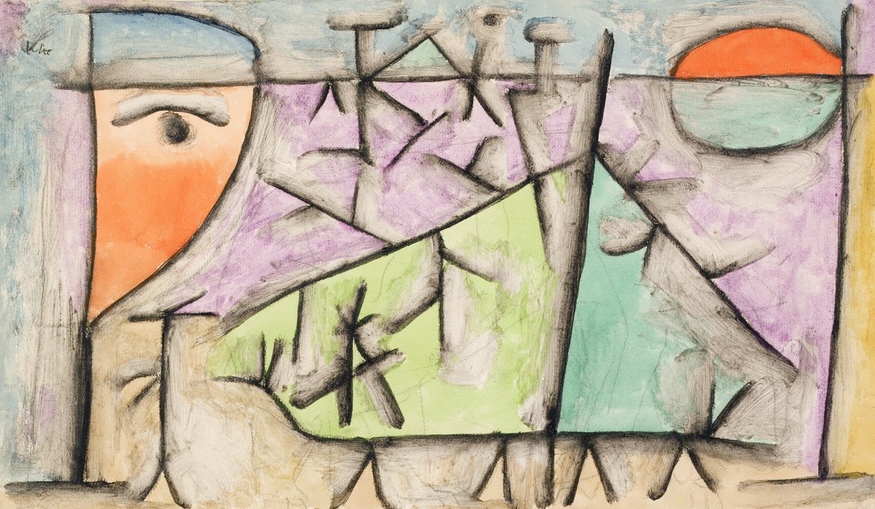 Zonsondergang door Paul Klee