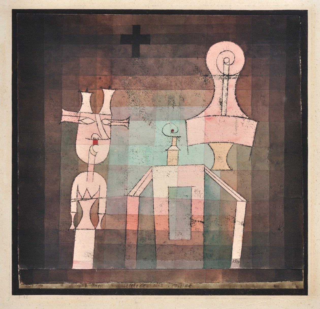 Stilleven met sculpturen, 1923 door Paul Klee