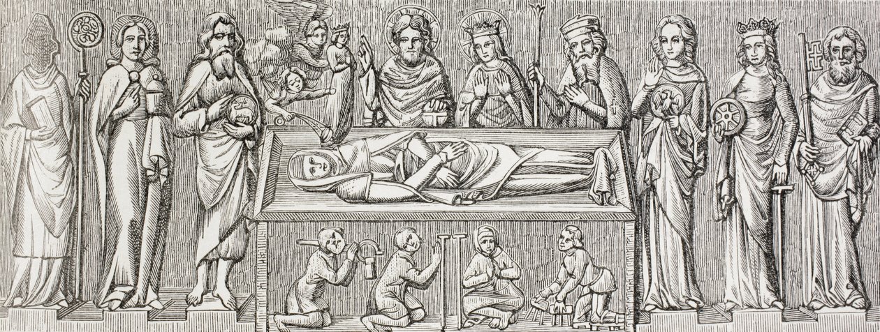 Na het bas-reliëf op het graf van Elisabeth van Hongarije door Paul Lacroix