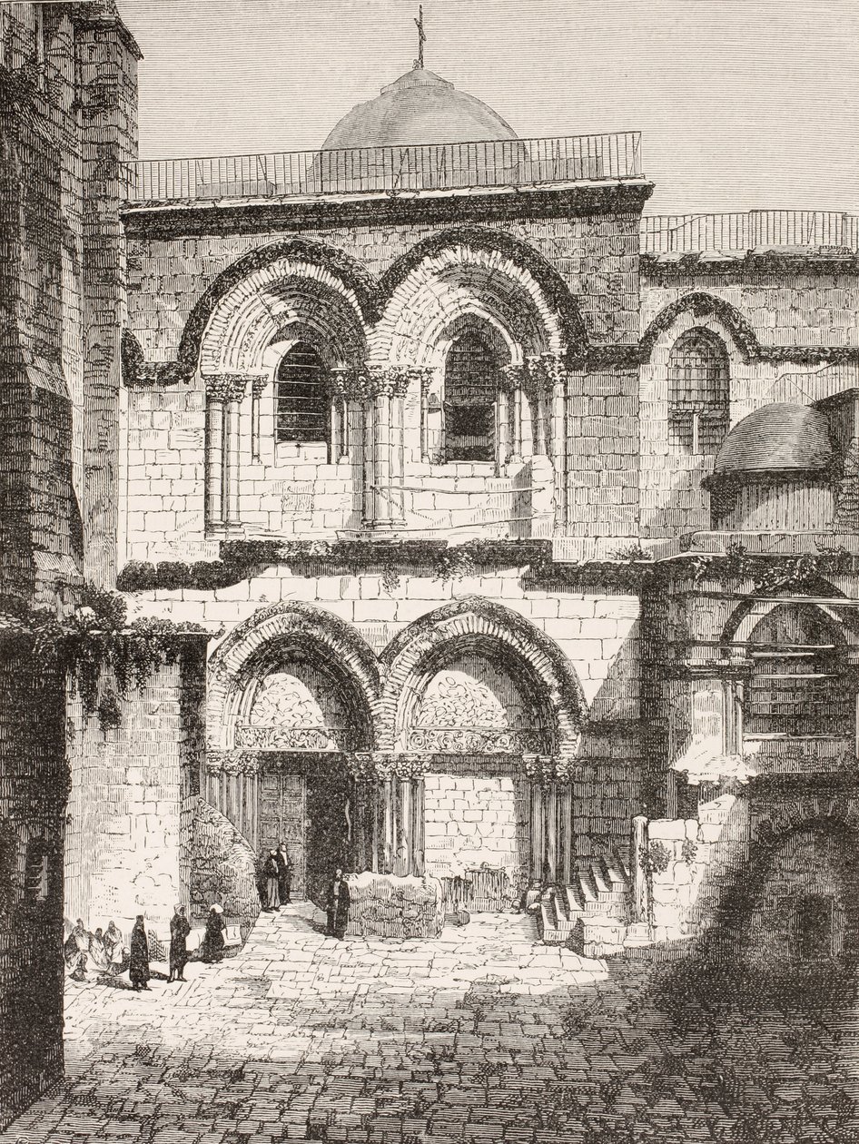 Jeruzalem, Palestina. Kerk van het Heilig Graf in de 19e eeuw. door Paul Lacroix