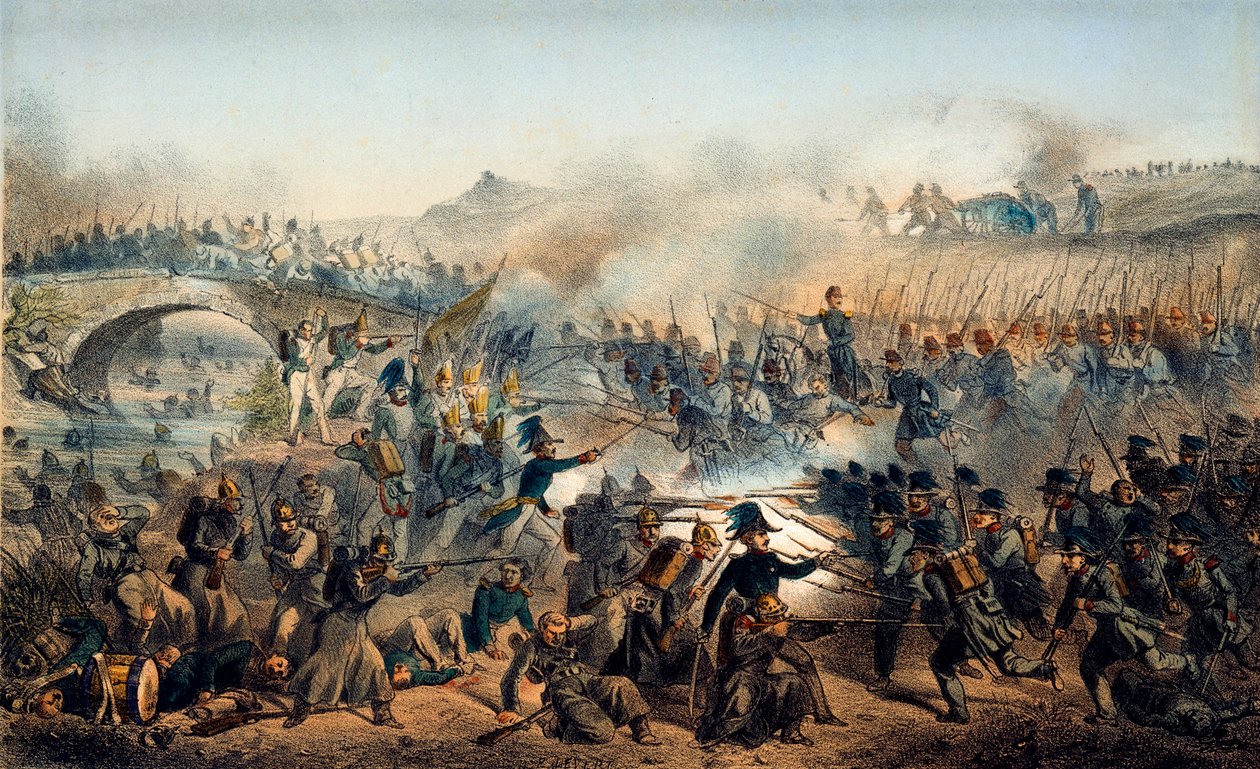 De Slag bij de Chernaya Rivier op 16 augustus 1855, 19e eeuw door Paul Levert
