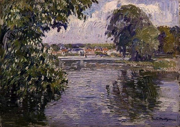 Dorp aan de Seine door Paul Mathieu