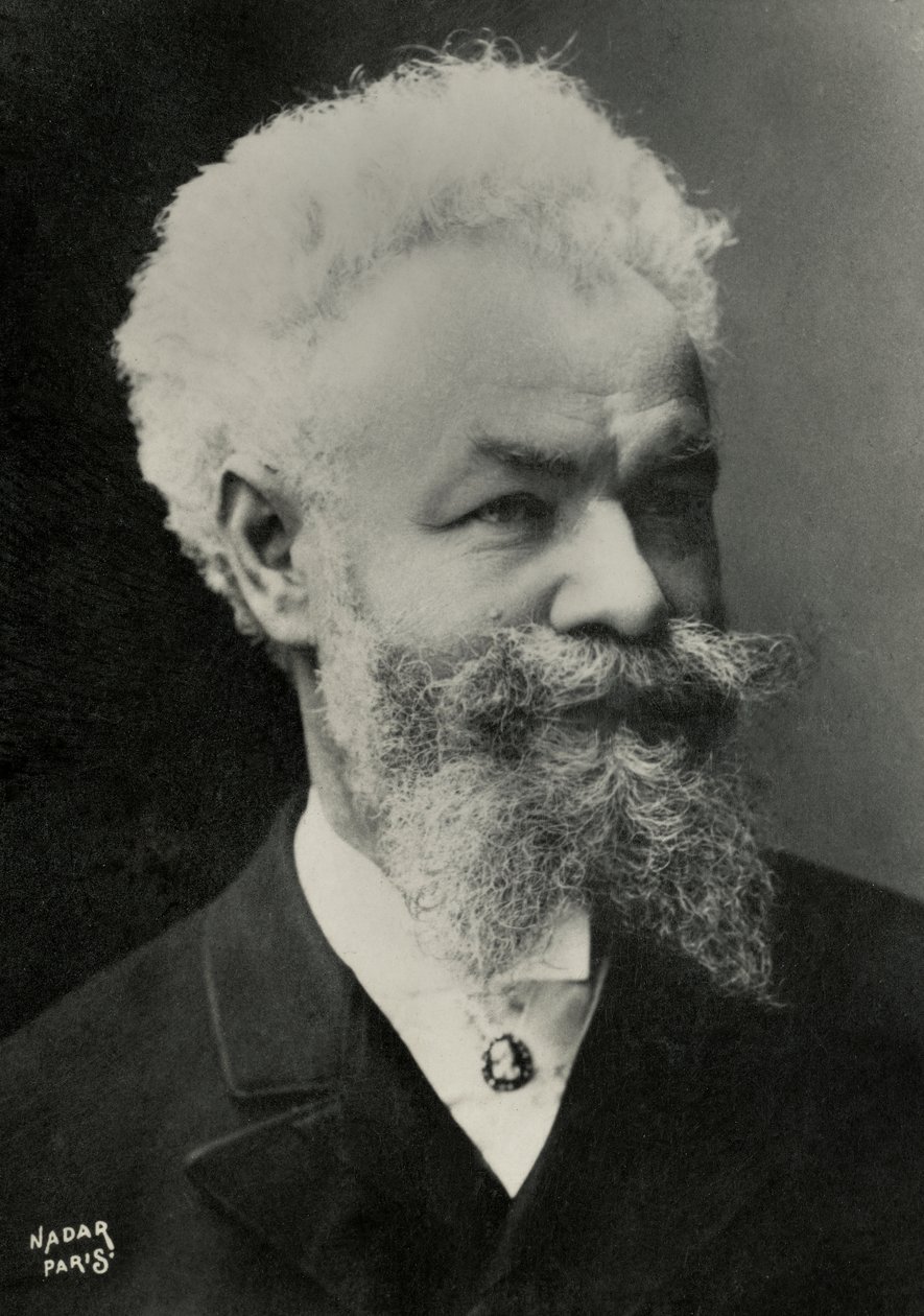 Portret van Michel Munkaczy (foto) door Paul Nadar