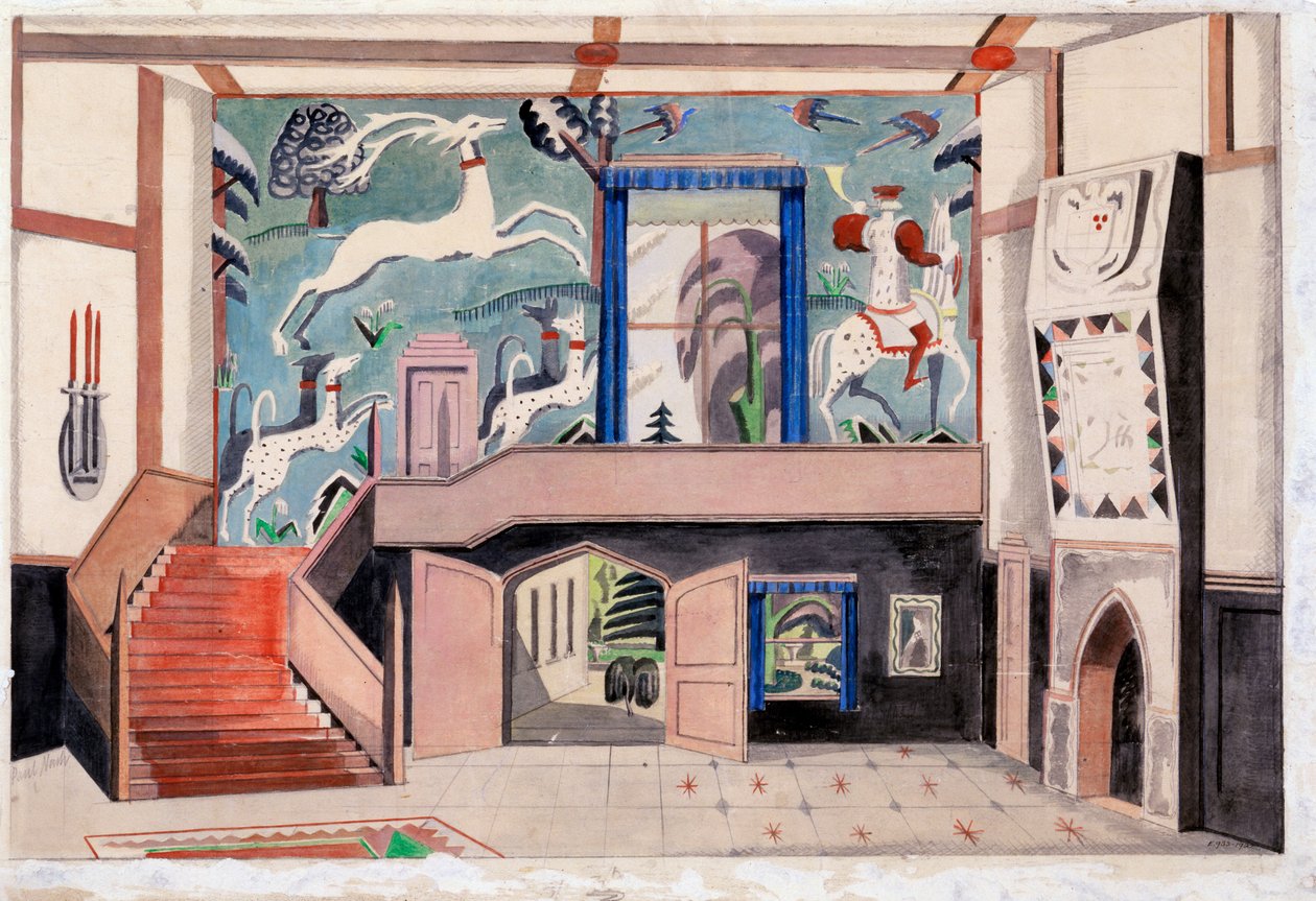 Interieurontwerp, ca. 1920-30s door Paul Nash