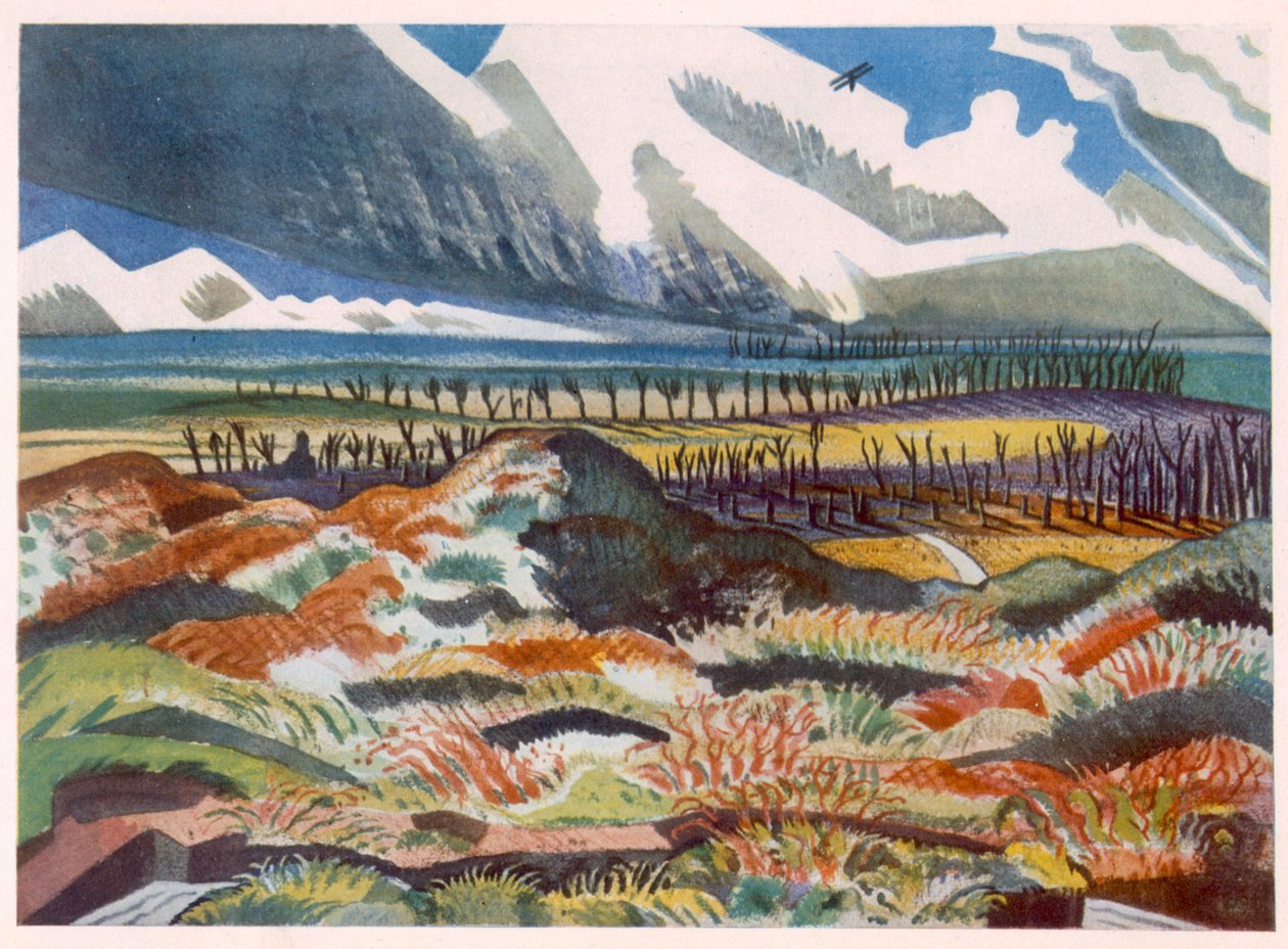 Verwoest land, Vimy, uit British Artists at the Front, Vervolg van The Western Front, Deel Drie, Paul Nash door Paul Nash