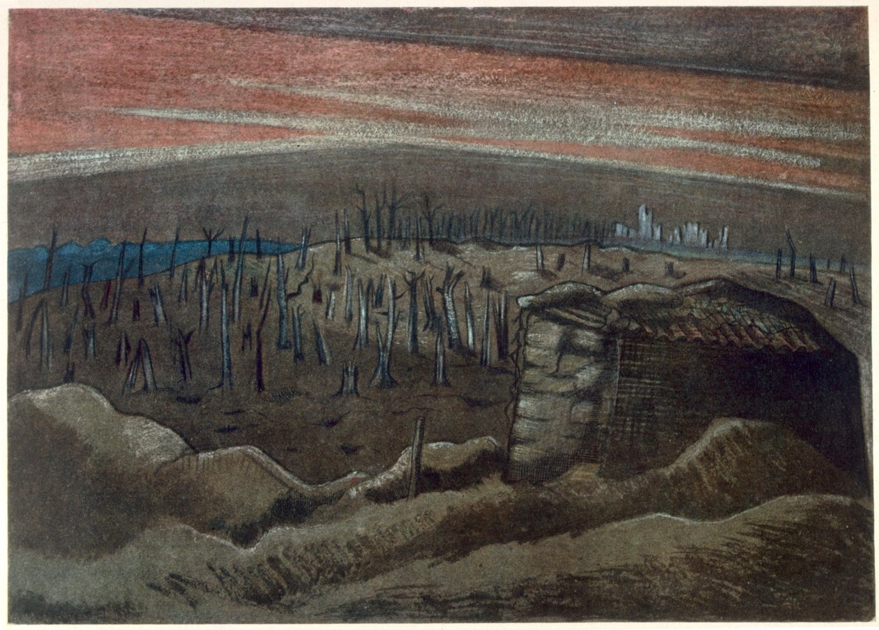 Sanctuary Wood, uit British Artists at the Front, Vervolg van The Western Front, Deel Drie, Paul Nash door Paul Nash