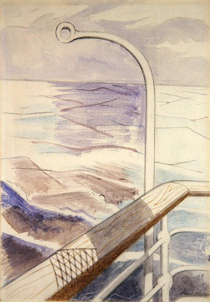 Scheepsreling door Paul Nash