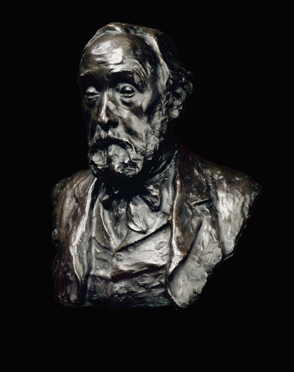 Portret van Edgar Degas 1907 (brons met donkerbruine patina) door Paul Paulin