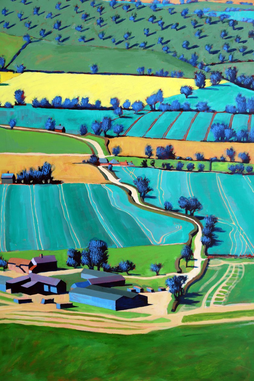 Landweg Zomer III door Paul Powis