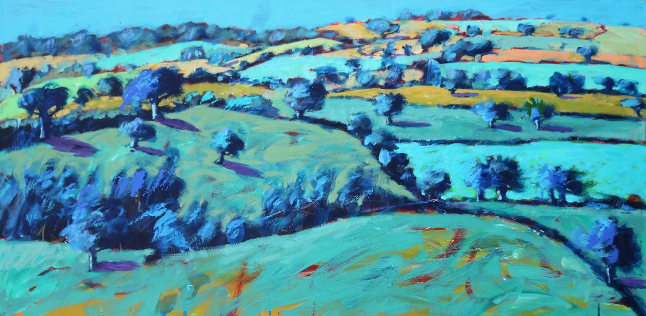 Ledbury, 2021 (acryl op board) door Paul Powis
