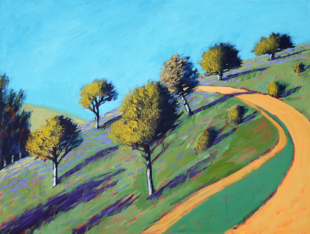 Malvern Lente, 2021 (acryl op board) door Paul Powis