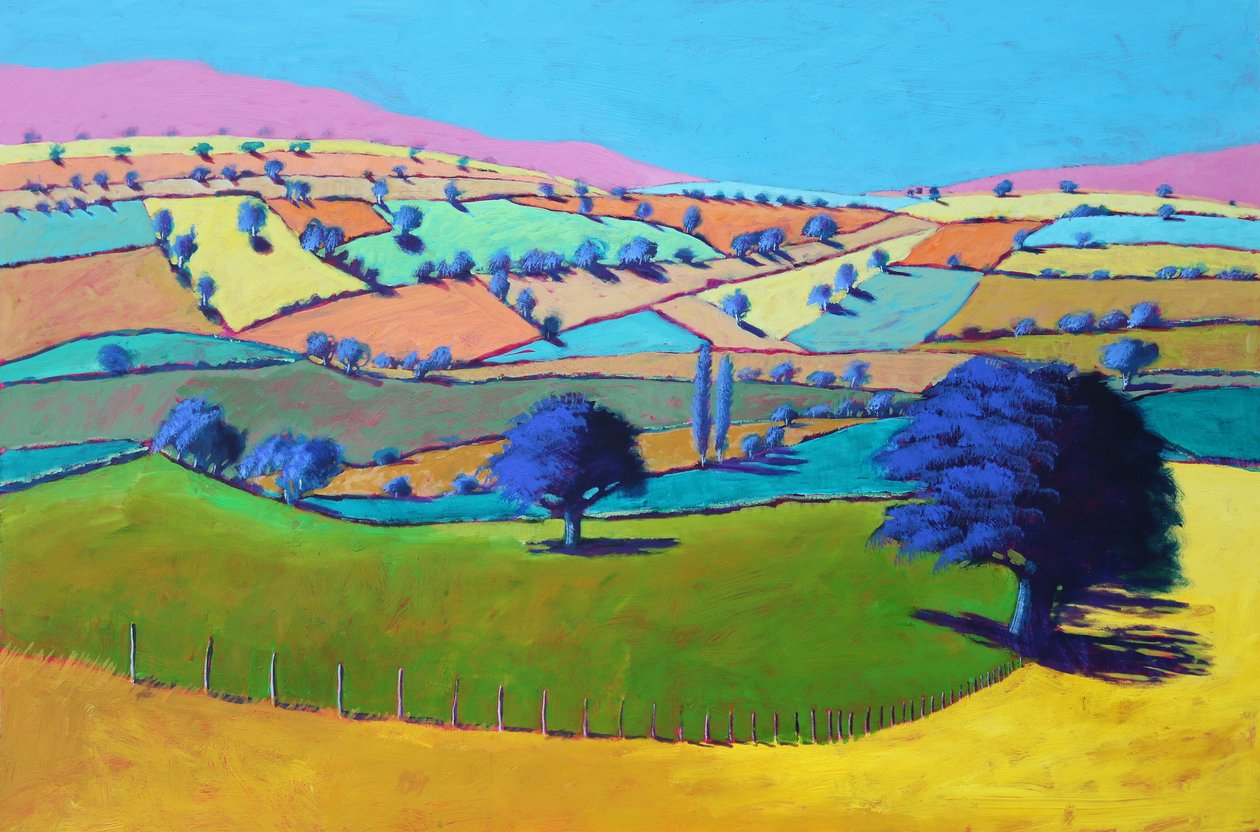 Summer Coombe, 2021 (acryl op board) door Paul Powis
