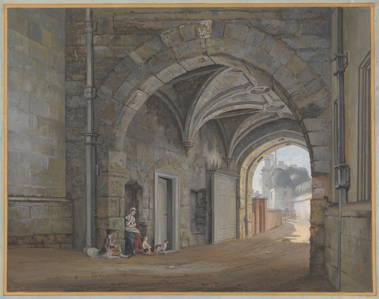 De Queen Elizabeth poort door Paul Sandby