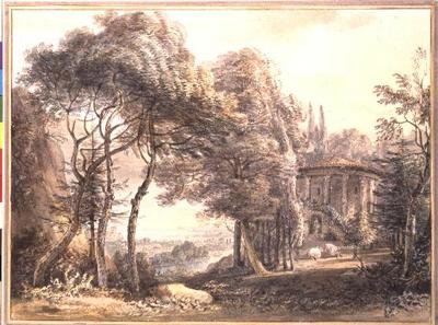 De ronde tempel door Paul Sandby