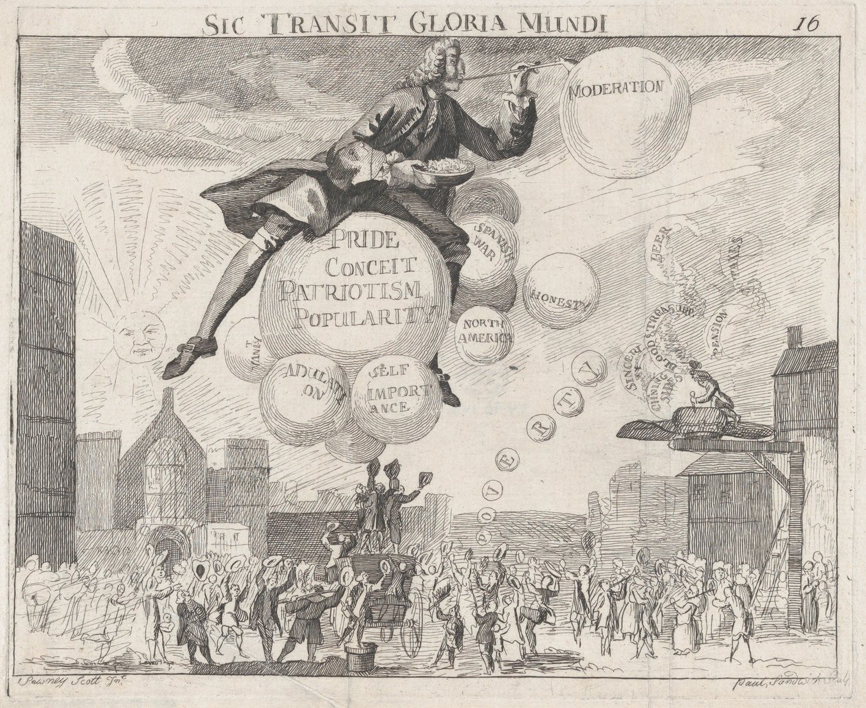 Sic Transit Gloria Mundi, ca. 1762 door Paul Sandwich