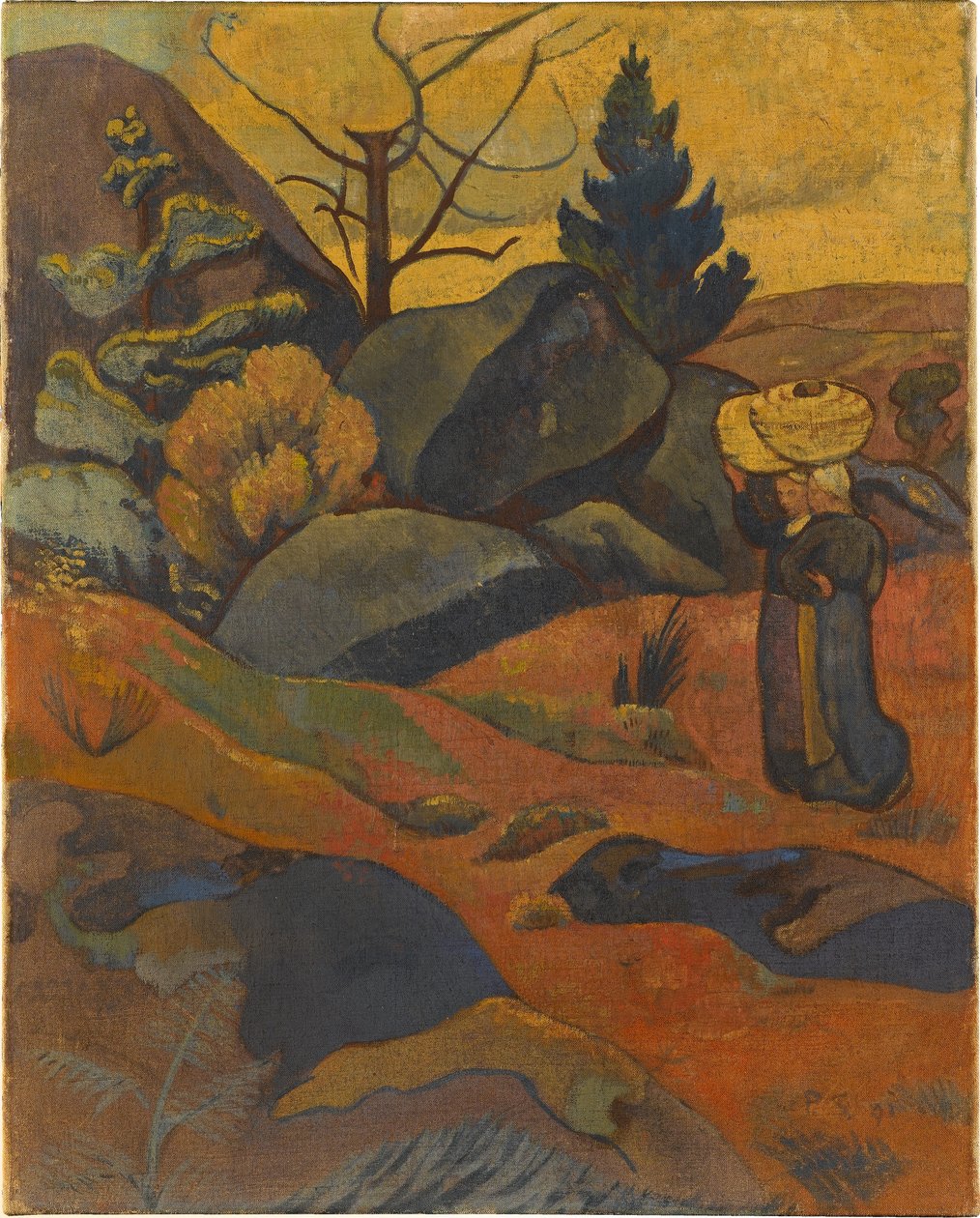 Felsen von Huelgoat door Paul Sérusier