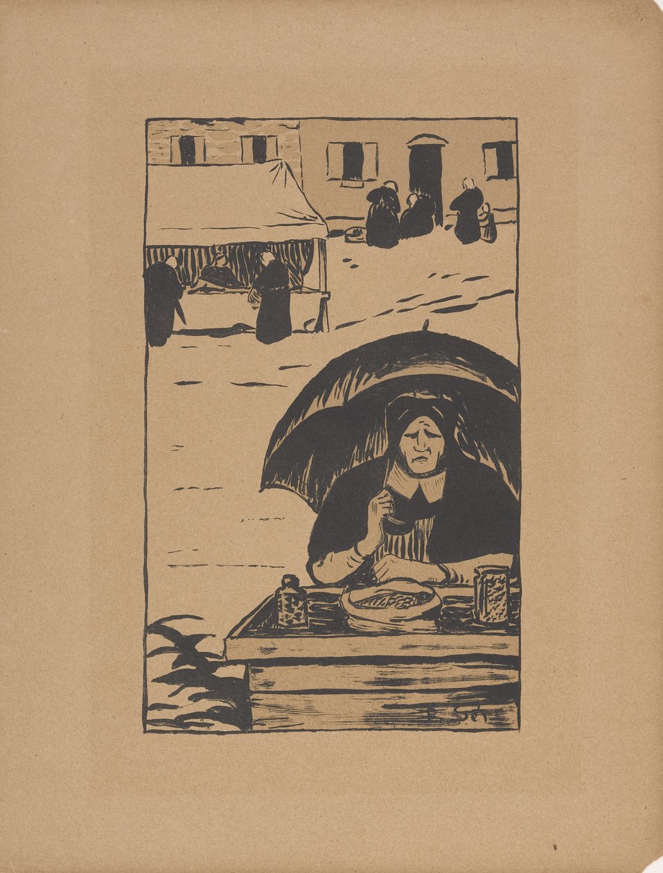 La marchande ambulante (De Straatverkoper) 1895 door Paul Sérusier