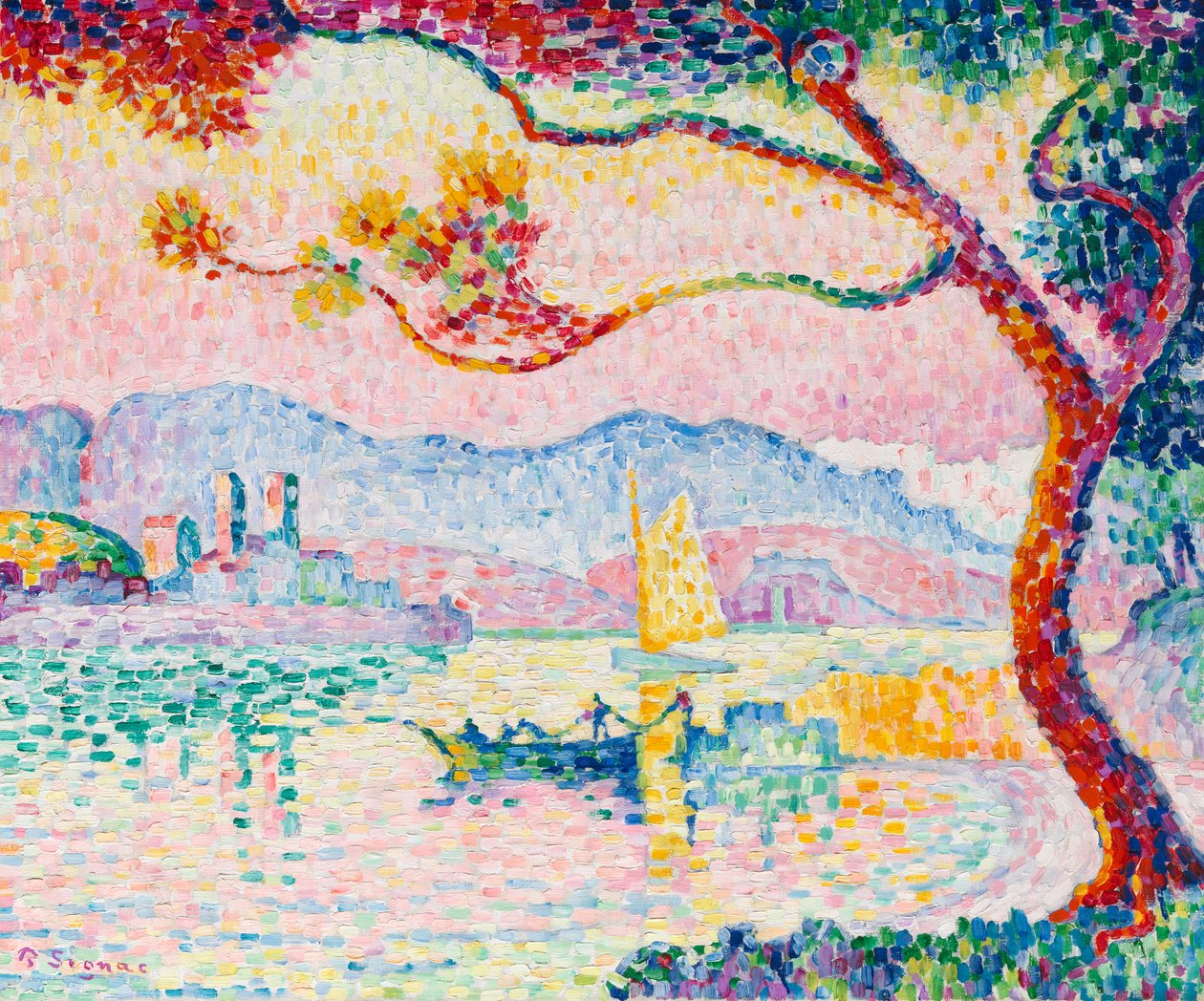 Antibes (olieverf op doek) door Paul Signac
