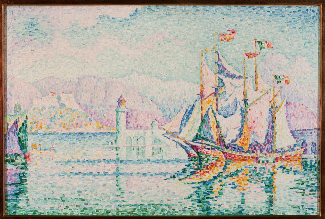 Antibes - Ochtend door Paul Signac