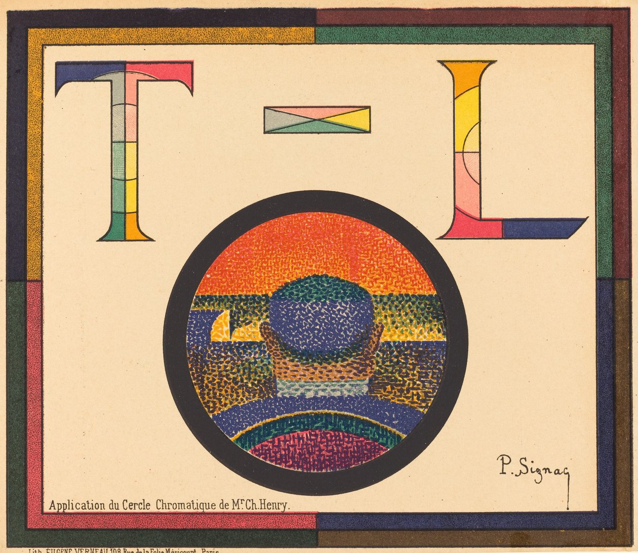 Toepassing van de Chromatische Cirkel van Mr. Ch. Henry door Paul Signac