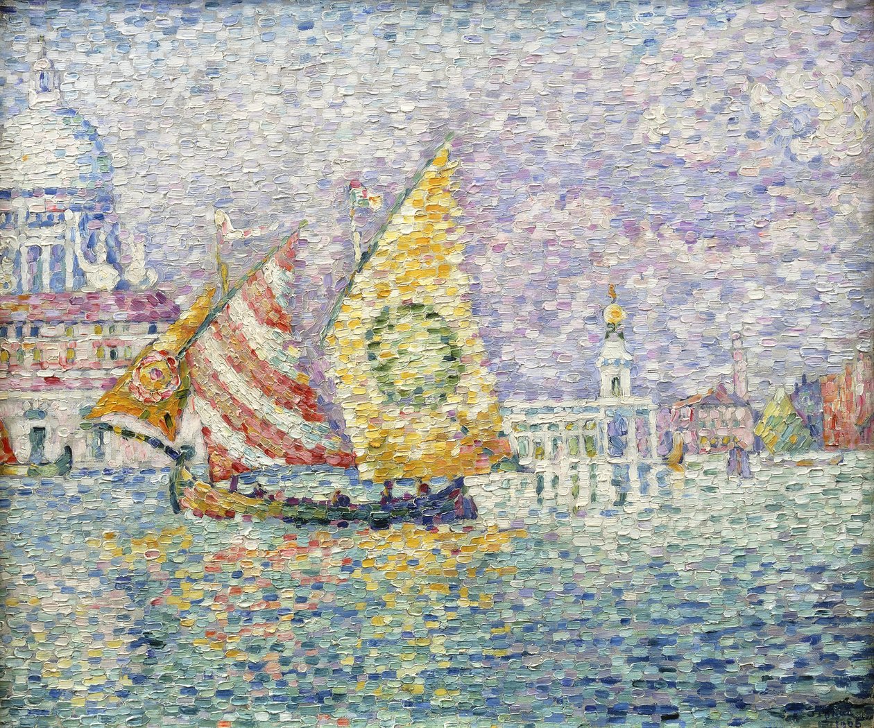 Bragozzo, Venetië, 1905 door Paul Signac