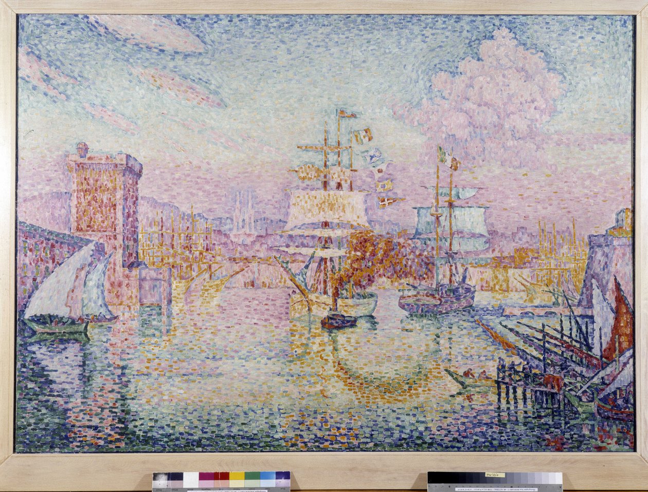 Ingang van de haven van Marseille door Paul Signac