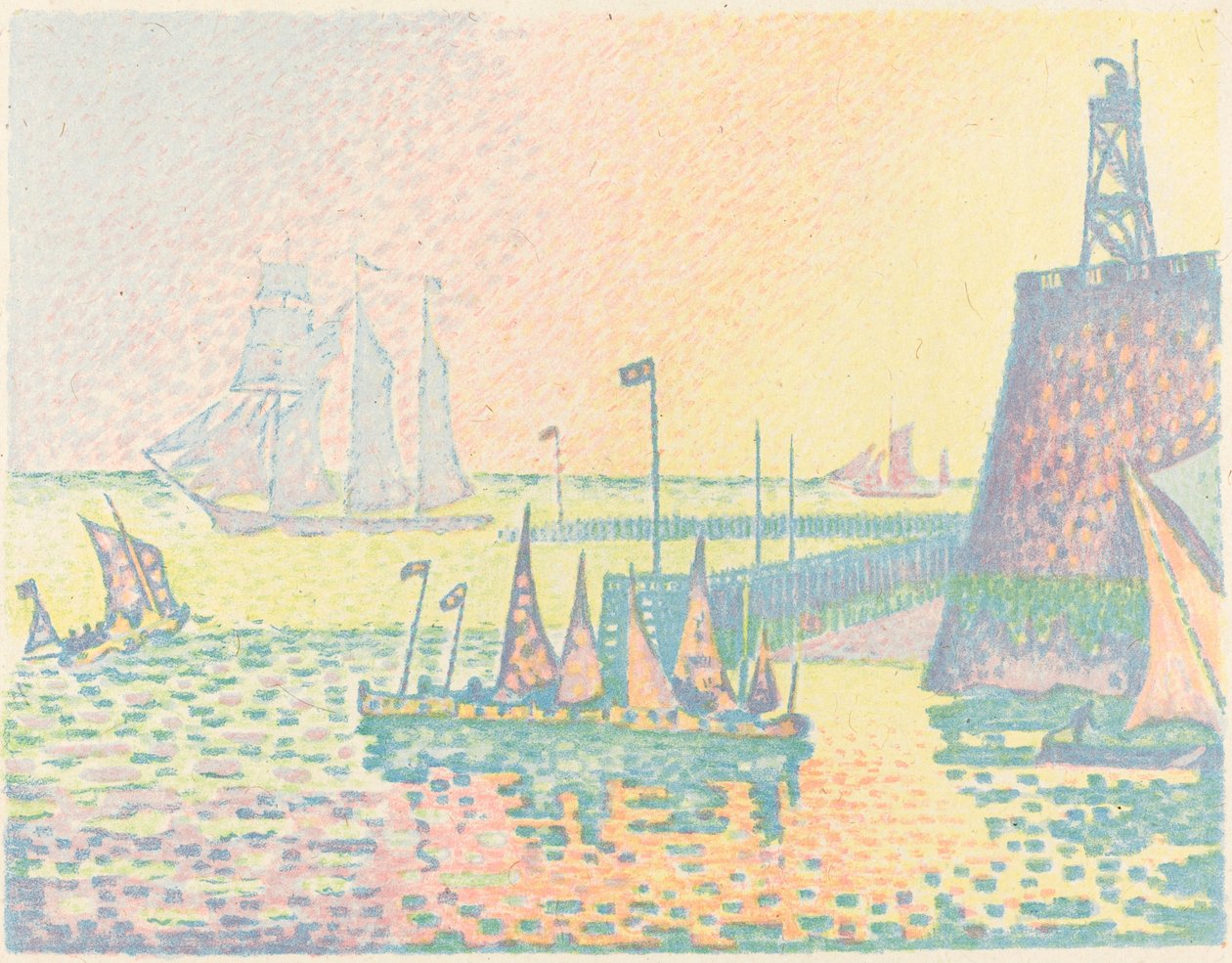 Avond door Paul Signac