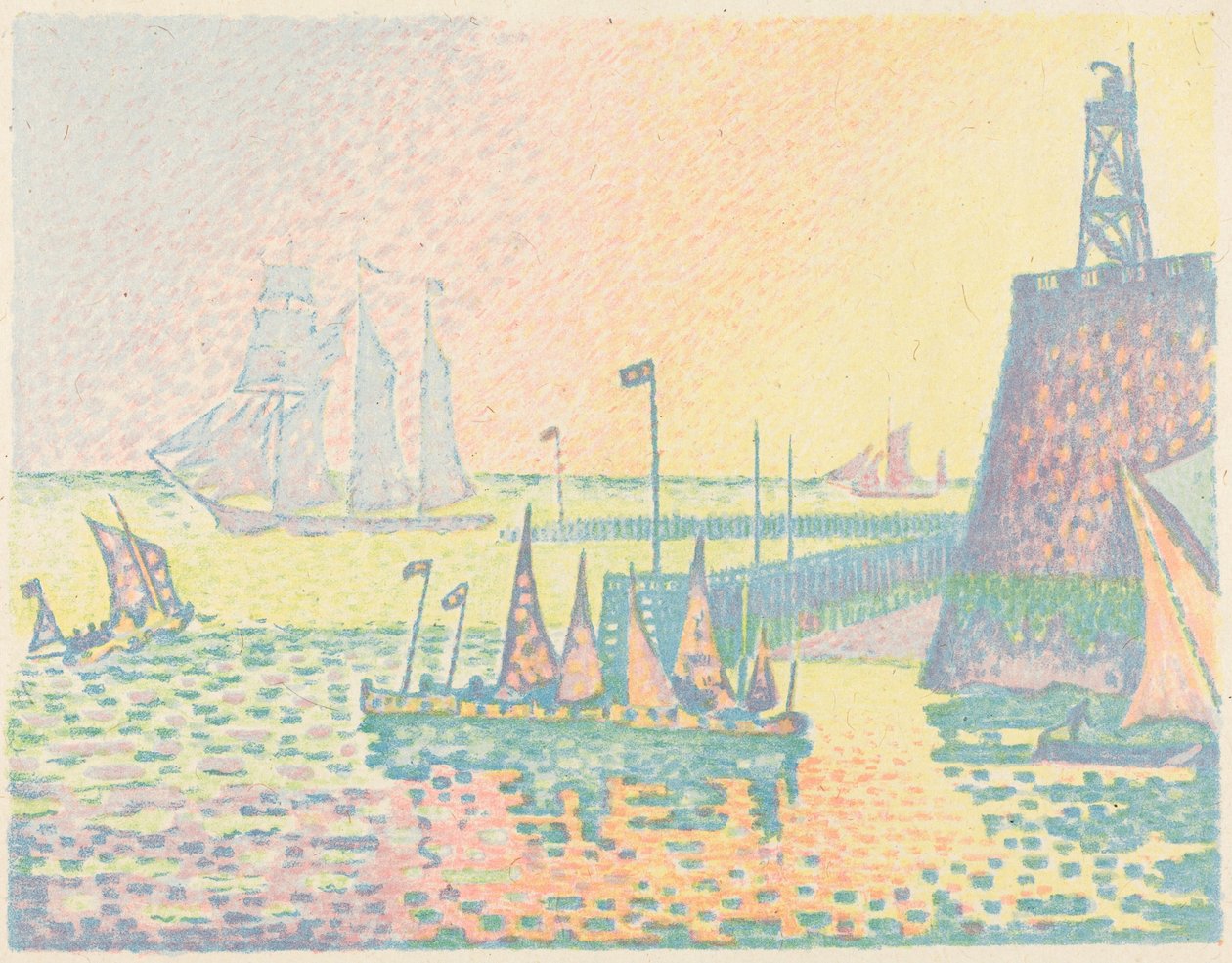 Avond door Paul Signac